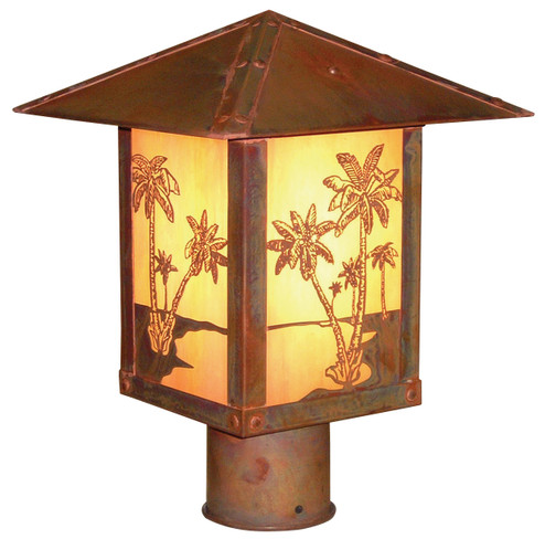 Timber Ridge One Light Post Mount in Antique Brass (37|TRP16DRAMAB)