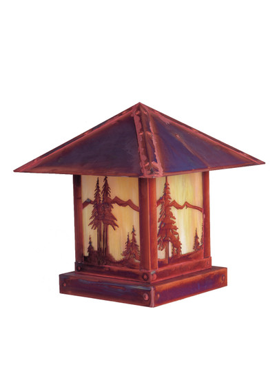 Timber Ridge One Light Column Mount in Verdigris Patina (37|TRC12TROFVP)