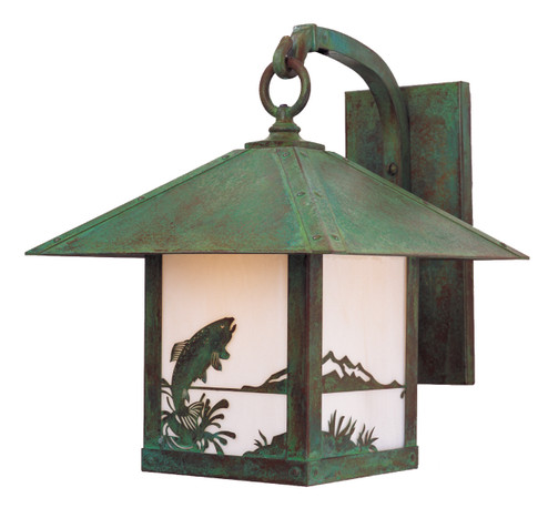 Timber Ridge One Light Wall Mount in Rustic Brown (37|TRB9AROFRB)