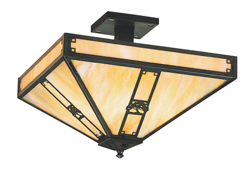 Pasadena Four Light Ceiling Mount in Raw Copper (37|PIH11ERMRC)