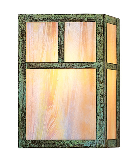 Mission One Light Wall Mount in Verdigris Patina (37|MS10EOFVP)