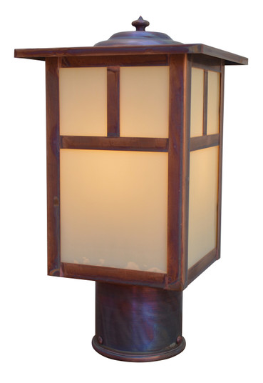Mission One Light Post Mount in Verdigris Patina (37|MP6TWOVP)