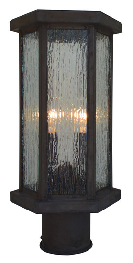 Lyon Two Light Post Mount in Satin Black (37|LYP7CLRBK)