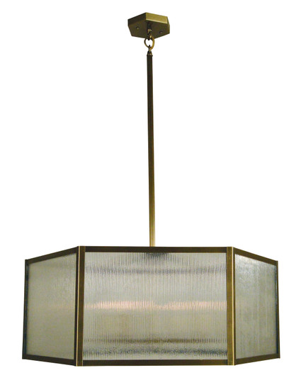 Lyon Four Light Chandelier in Raw Copper (37|LYCH26AERC)