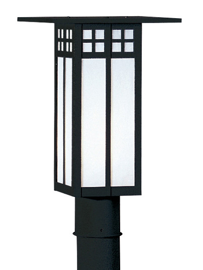 Glasgow One Light Post Mount in Satin Black (37|GP9LBCBK)