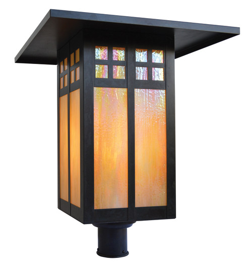 Glasgow One Light Post Mount in Mission Brown (37|GP18TNMB)