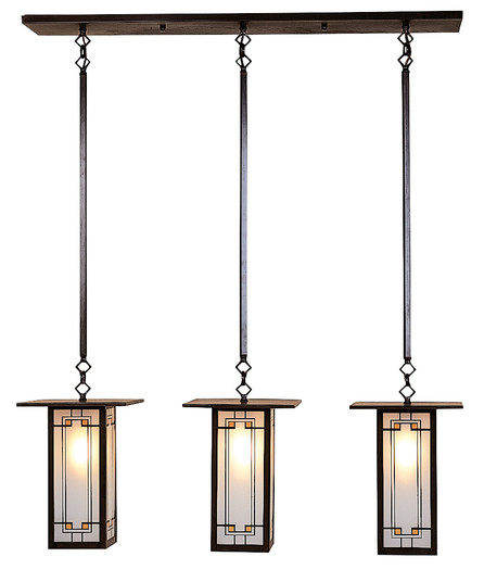 Franklin Three Light Chandelier in Slate (37|FICH9L3CS)