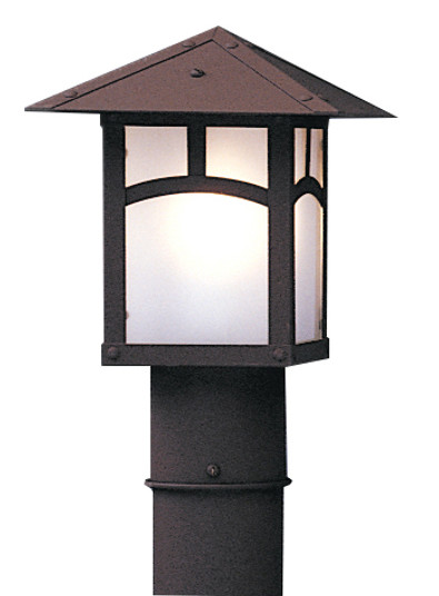 Evergreen One Light Post Mount in Rustic Brown (37|EP7SFRMRB)