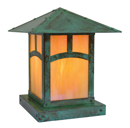 Evergreen One Light Column Mount in Verdigris Patina (37|EC9SFFVP)