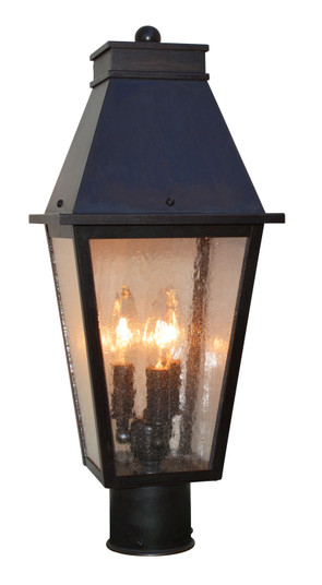 Croydon Three Light Post Mount in Rustic Brown (37|CRP8RMRB)
