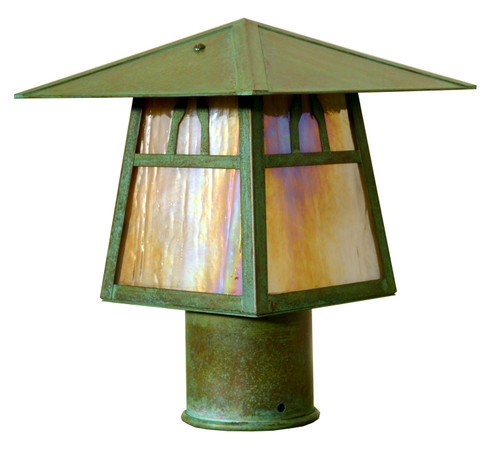 Carmel One Light Post Mount in Verdigris Patina (37|CP8TMVP)