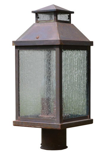 Canterbury Three Light Post Mount in Rustic Brown (37|CAP9OFRB)