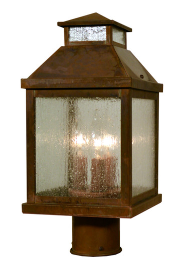 Canterbury Three Light Post Mount in Antique Copper (37|CAP7OFAC)
