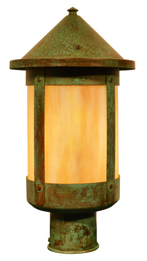 Berkeley One Light Post Mount in Verdigris Patina (37|BP8GWVP)