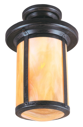 Berkeley One Light Semi-Flush Mount in Rustic Brown (37|BCM6OFRB)