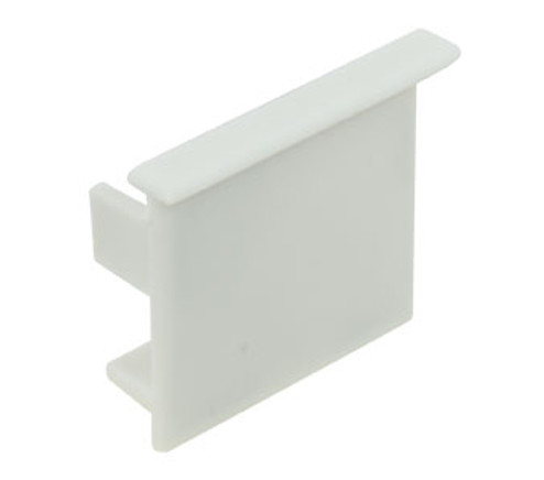 Extrusion Flanged Finished End For Standard Flanged Slots in White (303|PEDFSLOTEND)