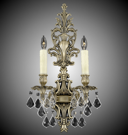 Wall Sconce Two Light Wall Sconce in Polished Brass w/Black Inlay (183|WS9485OTK12GPI)