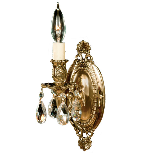 Wall Sconce One Light Wall Sconce in Polished Brass w/Black Inlay (183|WS9411OTK12GST)