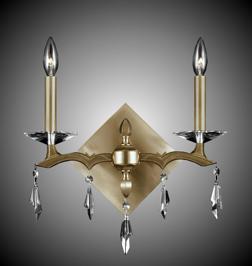 Kaya Two Light Wall Sconce in Polished Brass w/ Old Brass Accents (183|WS5512G32G36GST)