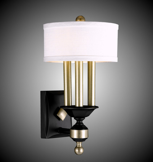 Kensington Four Light Wall Sconce in Pewter w/Polished Nickel Accents (183|WS540137G38GSTPG)