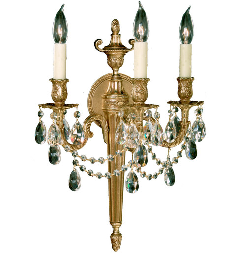 Wall Sconces Three Light Wall Sconce in Polished Brass w/Umber Inlay (183|WS2113U01GST)