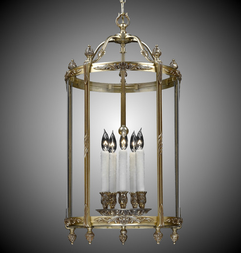 Lantern Five Light Lantern in Polished Brass w/Black Inlay (183|LT211712GPI)