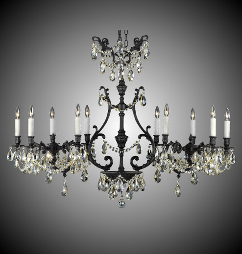 Chateau Ten Light Island Pendant in Polished Brass w/Black Inlay (183|IL96842O12GST)