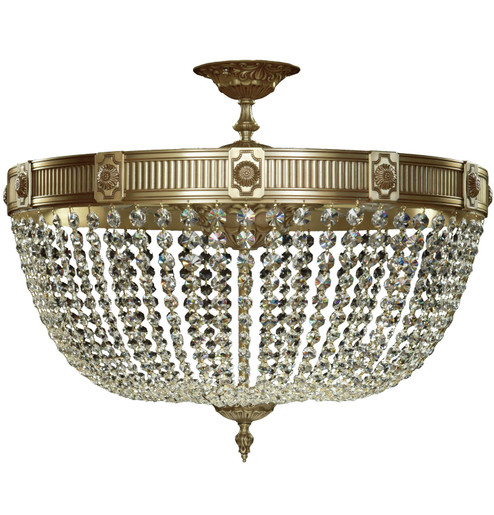 Valencia 12 Light Flush Mount in Antique Silver (183|FM8004P10G)