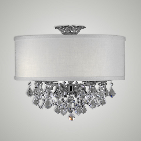 Llydia Five Light Semi Flush Mount in White Nickel (183|FM6511A10WSTGL)