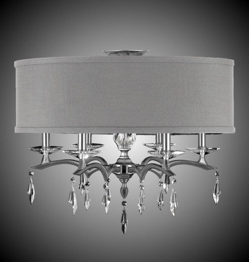 Kaya Six Light Flush Mount in Polished Nickel (183|FM5623G38GSTGL)