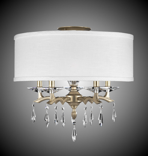 Kaya Five Light Semi-Flush Mount in Old Brass (183|FM5622G36GSTHL)
