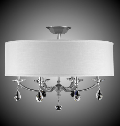 Kensington Six Light Flush Mount in Pewter w/Polished Nickel Accents (183|FM5496O37G38GSTGL)