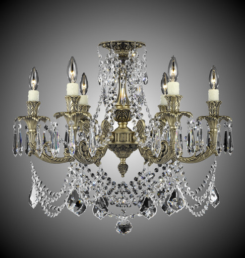 Finisterra Six Light Flush Mount in Antique Black Glossy (183|FM2066O02GST)