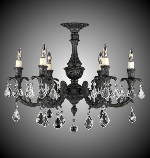 Finisterra Six Light Flush Mount in Antique Silver (183|FM2016ALN10GPI)