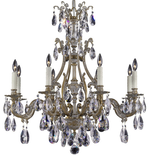 Chateau Eight Light Chandelier in Antique Silver (183|CH9633OLN10GPI)