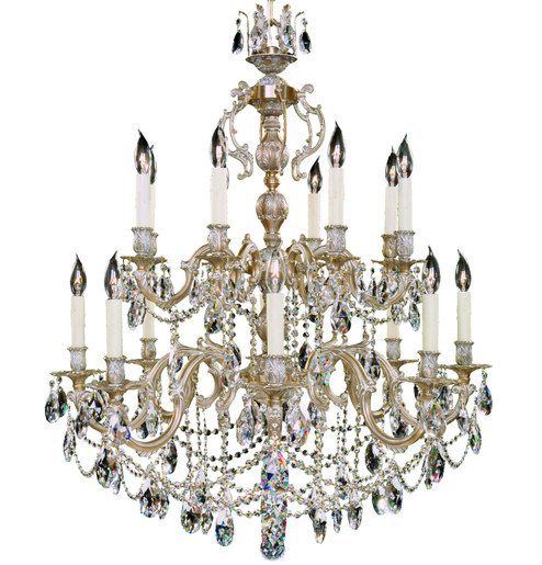 Rosetta 16 Light Chandelier in Polished Brass w/Black Inlay (183|CH9580O12GPI)