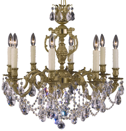 Rosetta Eight Light Chandelier in Antique White Glossy (183|CH9542O04GST)