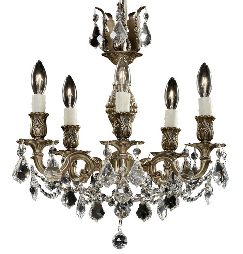 Rosetta Five Light Chandelier in Antique White Glossy (183|CH9512ALN04GST)