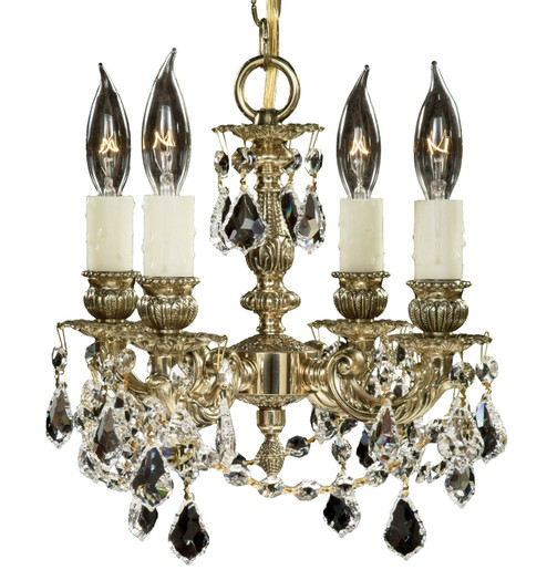 Biella Four Light Chandelier in Polished Brass with Black Inlay (183|CH9102A12GPI)