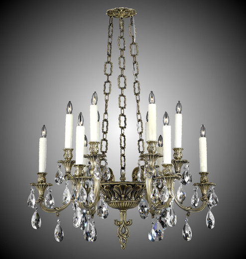 Blairsden 12 Light Chandelier in French Gold Glossy (183|CH9012A03GST)