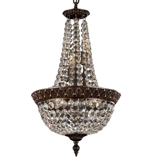 Corinthian Six Light Chandelier in Polished Brass w/Umber Inlay (183|CH8512P01G)