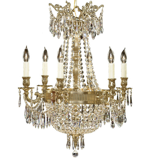 Valencia Nine Light Chandelier in Polished Brass w/Black Inlay (183|CH8141P12GST)