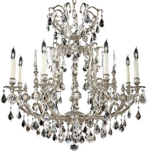 Parisian Eight Light Chandelier in Antique Silver (183|CH7014OLN10GPI)