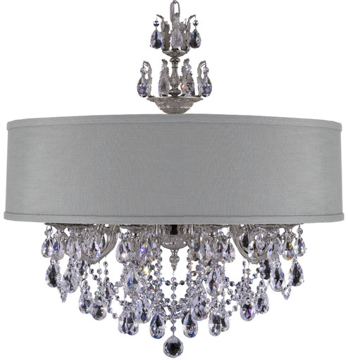 Llydia Ten Light Chandelier in White Nickel (183|CH6562O10WSTHL)