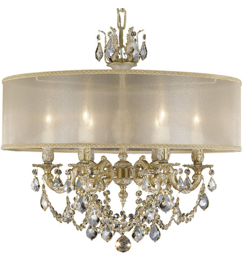 Llydia Six Light Chandelier in Polished Brass w/Black Inlay (183|CH6522O12GPIPG)