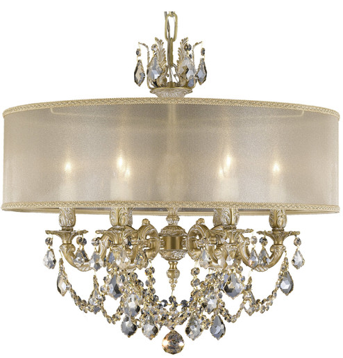 Llydia Six Light Chandelier in Antique White Glossy (183|CH6522ALN04GPIHL)