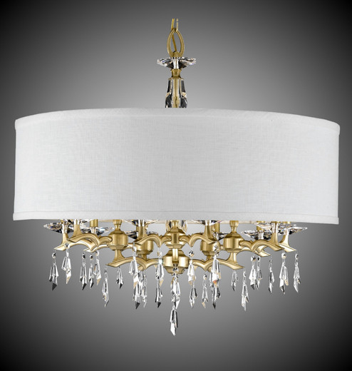 Kaya Ten Light Chandelier in Old Bronze Satin w/Pewter Accents (183|CH5606G35S37GSTHL)