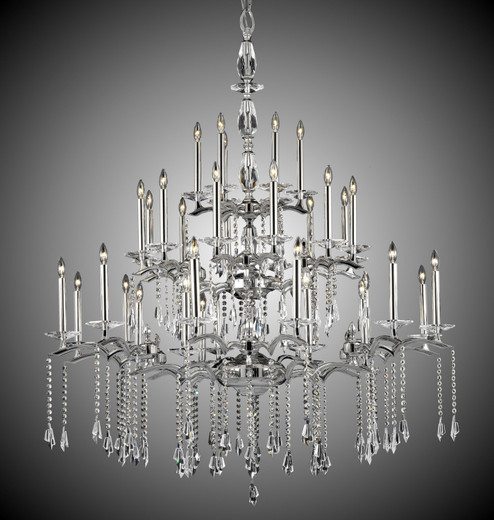 Kaya 36 Light Chandelier in Pewter w/Polished Nickel Accents (183|CH5545G37G38GST)