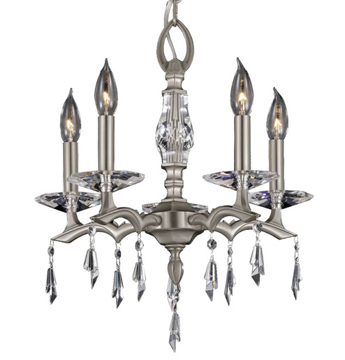 Kaya Five Light Chandelier in Pewter w/Polished Nickel Accents (183|CH5502G37G38GST)