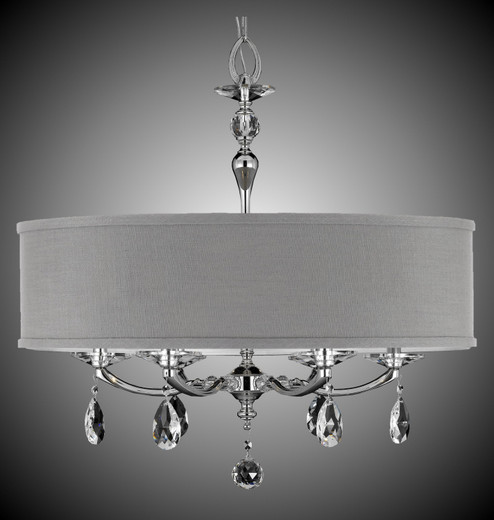 Kensington Six Light Chandelier in Polished Nickel (183|CH5486O38GSTPG)